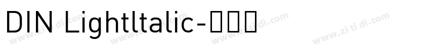 DIN Lightltalic字体转换